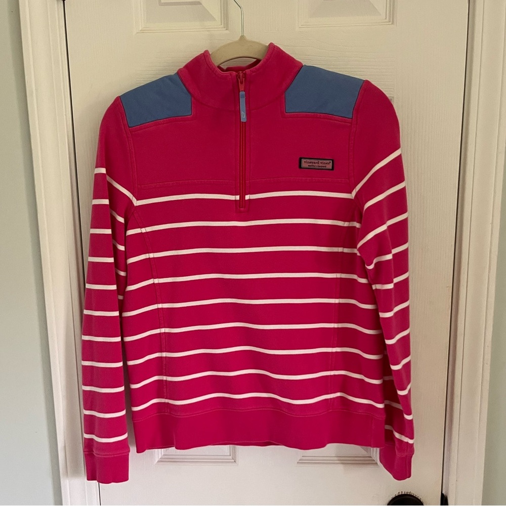 Vinyard Vines hot pink striped Shep shirt
